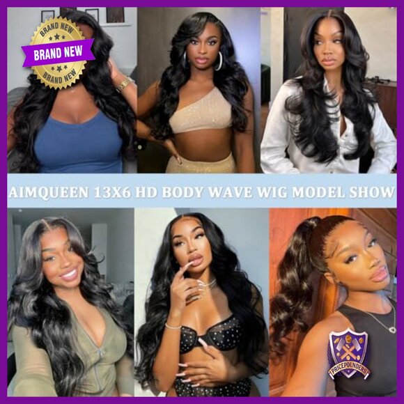 13x6 HD Lace Front Human Hair Wig 30 Inch Body Wave 200 Density Glueless
